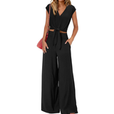 LENA™ – Breezy V-Neck Wide-Leg Set