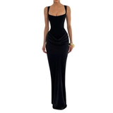 NADINE™ – Sleek Bodycon Midi Dress
