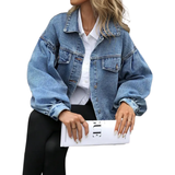 FRANKIE™ – Relaxed Cropped Denim Jacket