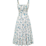 MAREN™ – Floral Print Tie-Waist Midi Dress