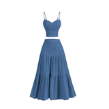 HALLIE™ – Breezy Crop Cami & A-Line Skirt Set