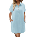 WAVERLY™ – Casual Button-Down Shirt Dress