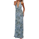 LORALEI™ – Floral Halter Backless Maxi Dress