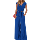 LENA™ – Breezy V-Neck Wide-Leg Set