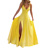 ROXANNE™ – Sleek Spaghetti Strap Slit Maxi Dress