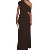 CELINA™ – Sexy Asymmetric Pleated Midi Dress