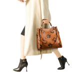 CELINA™ – Embossed Floral Tote & Crossbody Handbag Set