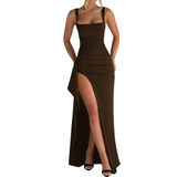NADIRA™ – Sexy Backless High Split Slip Dress
