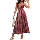 SELENA™ – Printed Open-Back Slit Dress