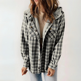 PERESA™ - Casual Long Sleeve Button Front Hooded Coat