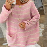 QWARA™ - Casual Drop Shoulder Long Sleeve Sweater