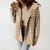 PERESA™ - Casual Long Sleeve Button Front Hooded Coat