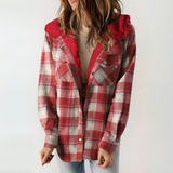 PERESA™ - Casual Long Sleeve Button Front Hooded Coat