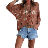 WILLA™ – Boho Diamond Crochet Batwing Top