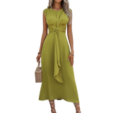 MIYA™ - Stylish Waist-Tie Long Sleeveless Dress