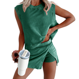 CORETTA™ – Relaxed Cotton Tee & Cropped Pant Set
