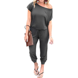 NELLY™ – Off-Shoulder Pocket Casual Jumpsuit