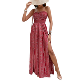 CRESSWELL™ – Boho Floral Strapless Jumpsuit