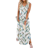 CASPIENNE™ – Breezy Floral Pocket Maxi Dress