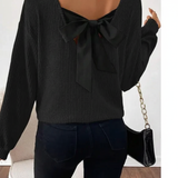 TAYLOR™ - Women's Casual Loose Fit T-Shirt Back Bow Design
