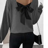 TAYLOR™ - Women's Casual Loose Fit T-Shirt Back Bow Design
