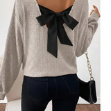 TAYLOR™ - Women's Casual Loose Fit T-Shirt Back Bow Design
