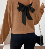TAYLOR™ - Women's Casual Loose Fit T-Shirt Back Bow Design