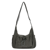 HARLOW™ – Plaid Drawstring Cloud Hobo Bag