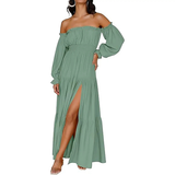 MEADOW™ – Bohemian Off-Shoulder Layered Maxi
