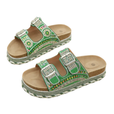 SOLÈNE™ – Rhinestone Cork Footbed Slide Sandals