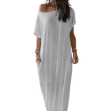 HALLIE™ – Soft Batwing Sleeve Lounge Dress