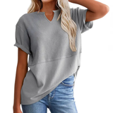 GRACIE™ – Cozy Waffle Knit V-Neck Top