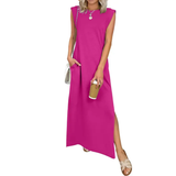 BREEANA™ – Relaxed Sleeveless Split Maxi Dress