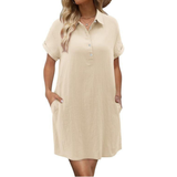 WAVERLY™ – Casual Button-Down Shirt Dress