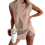 CORETTA™ – Relaxed Cotton Tee & Cropped Pant Set