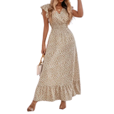 CELESTINE™ – Floral Wrap Boho Midi Dress
