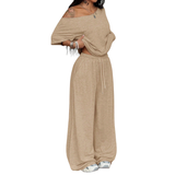 DARYN™ – Relaxed Off-Shoulder Wide Leg Two Piece Outfits