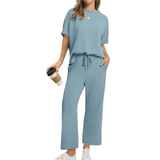 TATUM™ – Relaxed Wide Leg Lounge Two Piece Set