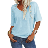 KATIE™ – Relaxed V-Neck Essential Tee