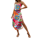 VIVICA™ – Vibrant Printed Spaghetti Strap Dress