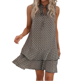 LYSA™ – Boho Printed Tiered Bow Dress