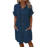 GRACIE™ – Relaxed Button-Down Babydoll Dress