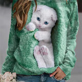 Neko™ - Cozy Cat Print Sweatshirt