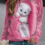 Neko™ - Cozy Cat Print Sweatshirt