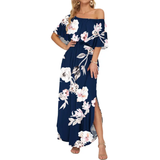 FLORENTINE™ – Floral Off-Shoulder Ruffle Maxi Dress