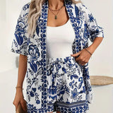 FANNIE™ – Simple Summer Floral Top and Shorts Set