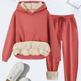 FORDA™ - Cozy Solid Color Hoodie and Drawstring Pants Set