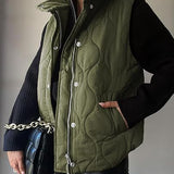 DARCY™ - Chic Lightweight Button-Up Puffer Vest
