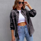EUGENIA™ – Relaxed Drop Shoulder Collared Jacket