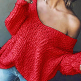 TELIKA™ - Comfy Drop Shoulder Long Sleeve Sweater